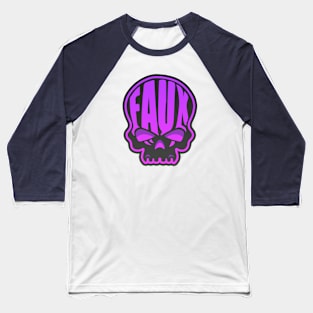 Faux Skull - Purple Baseball T-Shirt